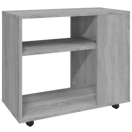 Vidaxl bijzettafel 70x35x60,5 cm bewerkt hout grijs sonoma eikenkleurig