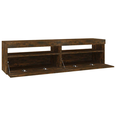 Vidaxl tv-meubelen met led-verlichting 2 st 75x35x40 cm gerookt eiken