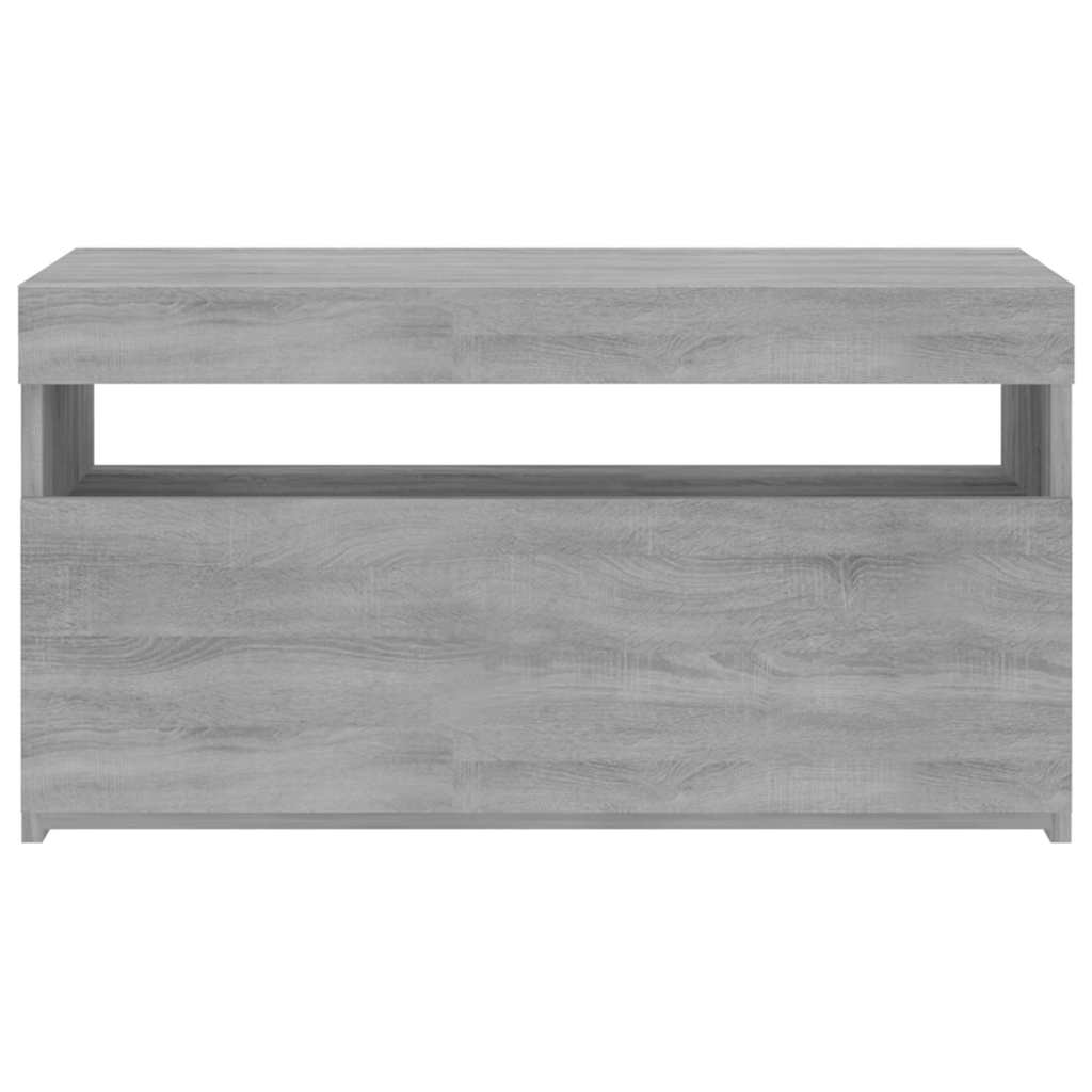 Vidaxl tv-meubel met led-verlichting 75x35x40 cm grijs sonoma eiken