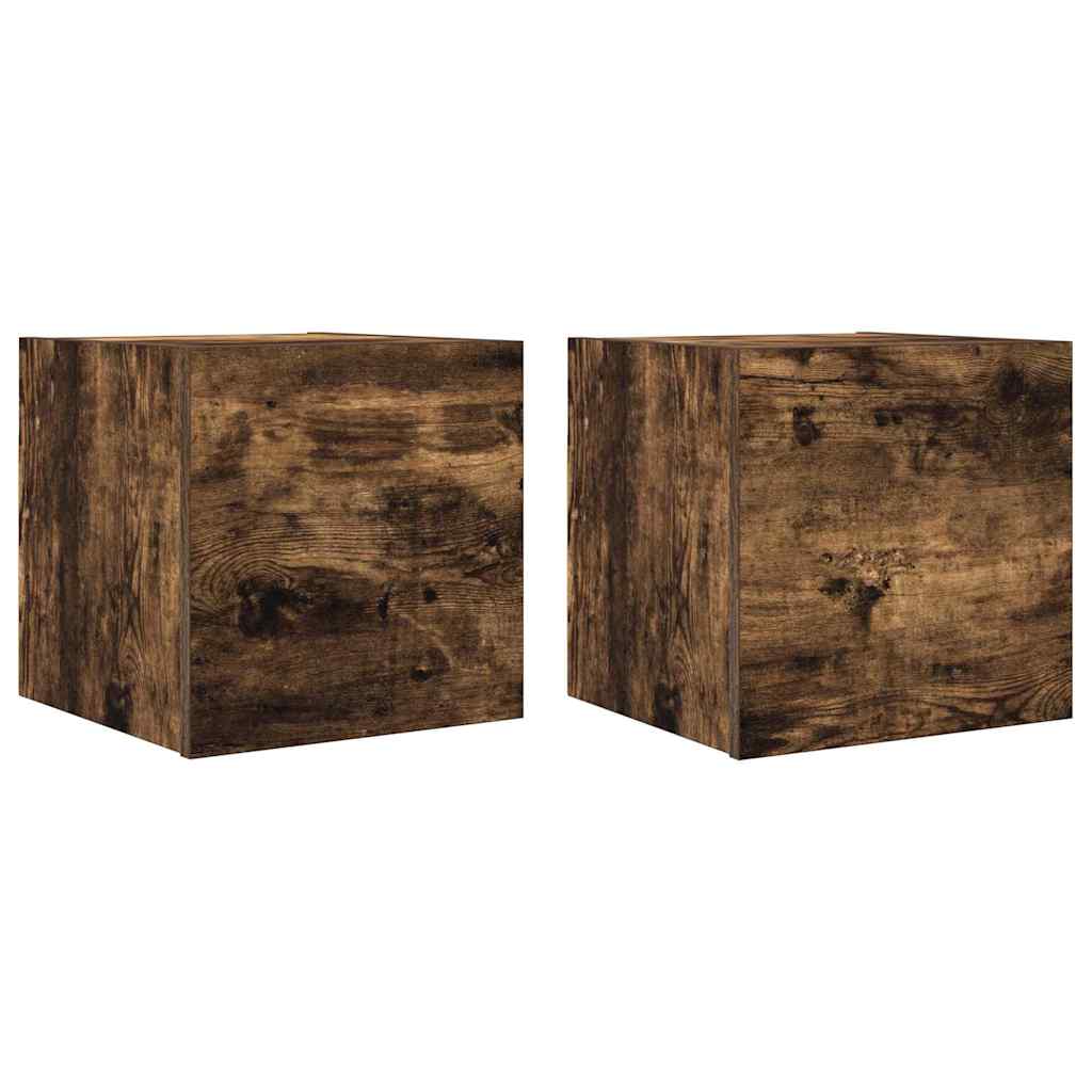 Vidaxl tv-wandmeubelen 2 st 30,5x30x30 cm gerookt eikenkleurig