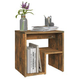 Vidaxl nachtkastjes 2 st 40x30x40 cm bewerkt hout gerookt eikenkleurig