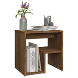Vidaxl nachtkastjes 2 st 40x30x40 cm bewerkt hout bruin eikenkleur