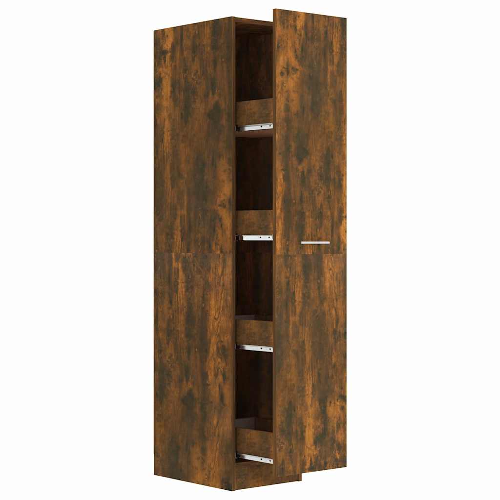 Vidaxl apothekerskast 30x42,5x150 cm bewerkt hout gerookt eikenkleurig