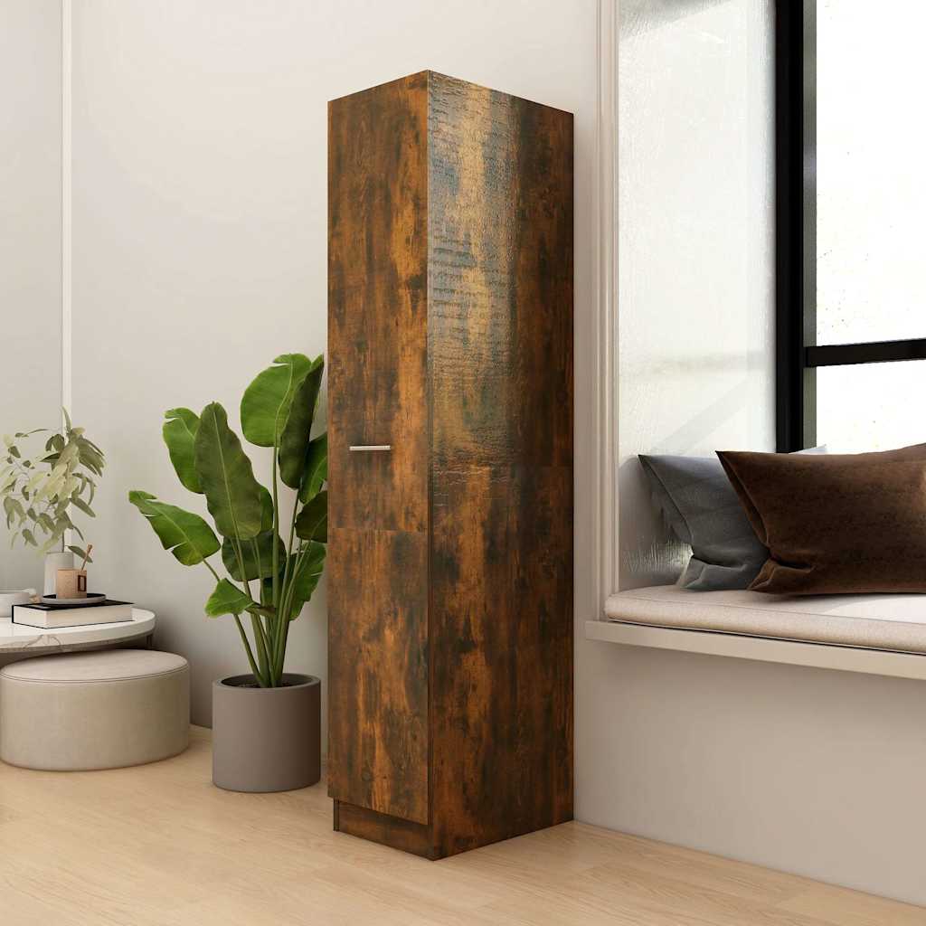 Vidaxl apothekerskast 30x42,5x150 cm bewerkt hout gerookt eikenkleurig