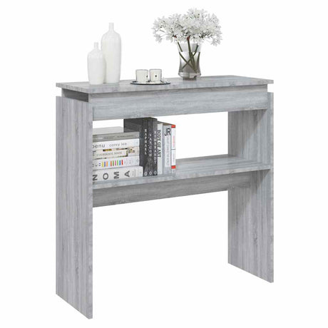 Vidaxl wandtafel 80x30x80 cm bewerkt hout grijs sonoma eikenkleurig