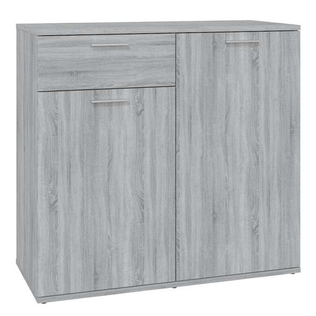 Vidaxl dressoir 80x36x75 cm bewerkt hout grijs sonoma eikenkleurig