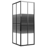 Vidaxl Duschkabine Streifen 90x70x180 cm ESG Schwarz