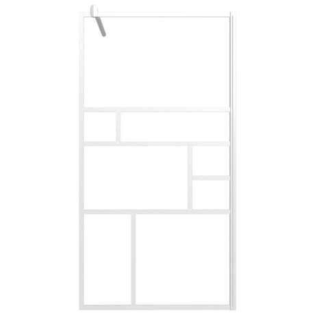 Vidaxl begehete Duschwand 100x195 cm Esg-Glas weiß