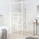 Vidaxl Walk-in Duschwand 115x195 cm Esg-Glas weiß