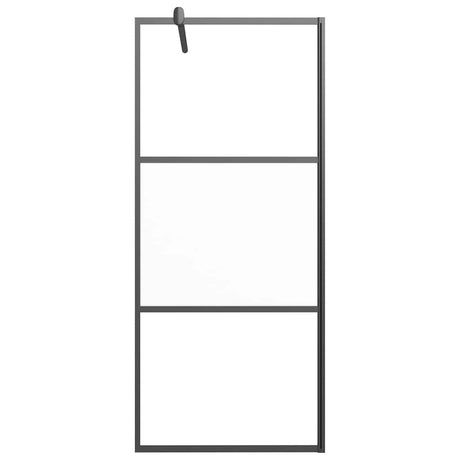 Vidaxx begehbare Duschabtrennung 80x195 cm halbmattes ESG-Glas schwarz