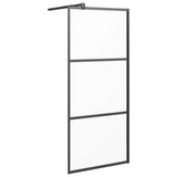Vidaxx begehbare Duschabtrennung 80x195 cm ESG-Glas schwarz matt