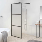 Vidaxx begehbare Duschabtrennung 80x195 cm ESG-Glas schwarz matt