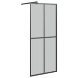 Vidaxl inloopdouchescherm 90x195 cm donker gehard glas