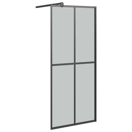 Vidaxl inloopdouchescherm 90x195 cm donker gehard glas