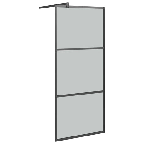 Vidaxl Walk-in Duschwand 80x195 cm dunkler ESG-Glas schwarz