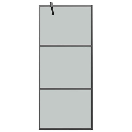 Vidaxx begehbare Duschabtrennung 90x195 cm dunkles ESG-Glas schwarz