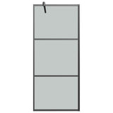 Vidaxl begehete Duschwand 90x195 cm dunkler ESG-Glas schwarz