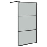 Vidaxl begehete Duschwand 100x195 cm dunkler ESG-Glas schwarz