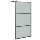Vidaxl begehete Duschwand 115x195 cm dunkler ESG-Glas schwarz