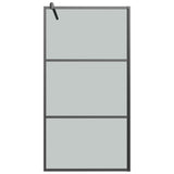 Vidaxl begehete Duschwand 115x195 cm dunkler ESG-Glas schwarz