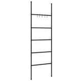VIDAXL -Handtuchregal mit 5 Stufen, schwarz 58x175 cm, Eisen