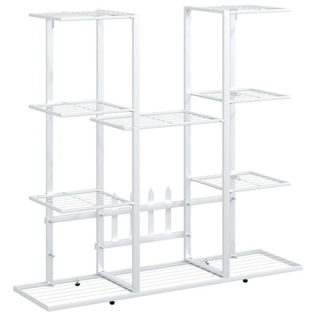 Vidaxl Blumenstandard 94.5x25x89 cm Eisenweiß