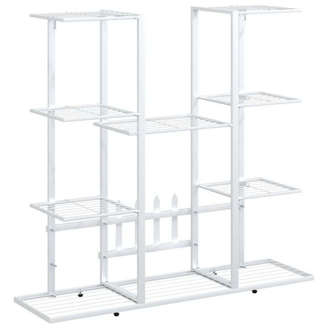 Vidaxl Blumenstandard 94.5x25x89 cm Eisenweiß