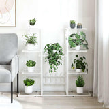 Vidaxl Blumenstandard 94.5x25x89 cm Eisenweiß