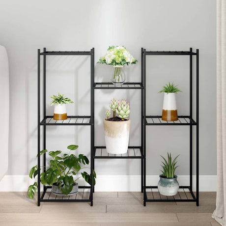 Vidaxl Blumenstandard 83x25x80 cm Eisenschwarz