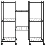 Vidaxl Blütenstandard mit Rädern 83x25x83.5 cm Eisen schwarz