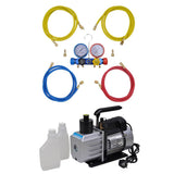 VidaXL Vakuumpumpe 50 l min mit 4-Wege-Manometer-Set
