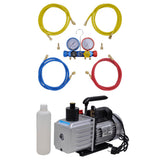 Vidaxl Vakuumpumpe 100 l min mit 4-facher Manometern Set
