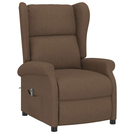 Vidaxl fauteuil verstelbaar elektrisch stof bruin
