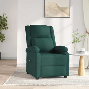 Vidaxl fauteuil verstelbaar elektrisch stof donkergroen