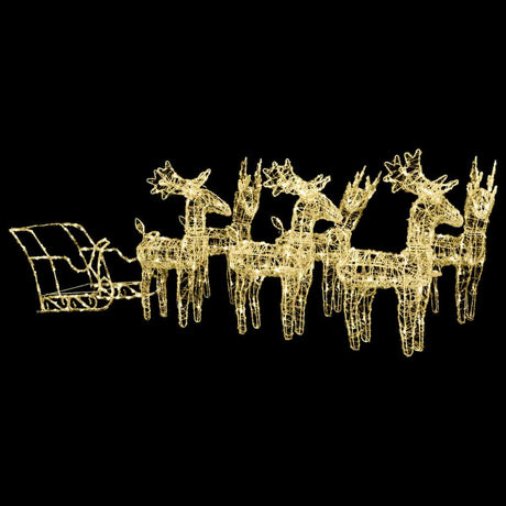 Vidaxl Weihnachtsdekorationen Rentier und Ärmel 320 LEDs Acryl
