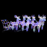 Vidaxl Weihnachtsdekorationen Rentier und Ärmel 320 LEDs Acryl