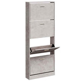 Vidaxx Schuhschrank 59x17x150 cm Holzwerkstoff betongrau