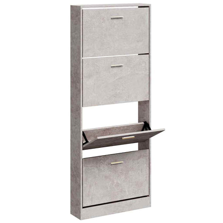 Vidaxx Schuhschrank 59x17x150 cm Holzwerkstoff betongrau