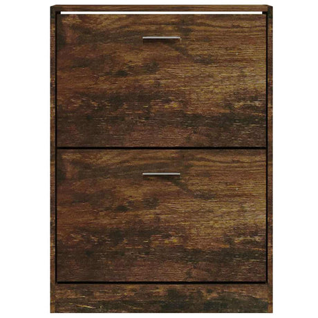 Vidaxl Schuhschrank 59x17x81 cm propertiertes Holzgeräuchchen -Eiche gefärbt
