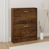 Vidaxl Schuhschrank 59x17x81 cm propertiertes Holzgeräuchchen -Eiche gefärbt