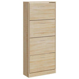 VIDAXL -Schuhschrank 63x24x147 cm propertiertes Holz Sonoma Eiche gefärbt