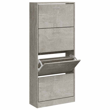 Vidaxx Schuhschrank 63x24x147 cm Holzwerkstoff betongrau