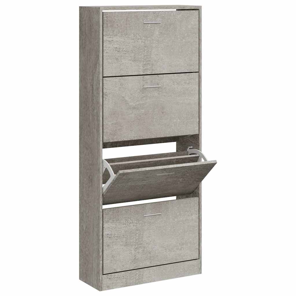 Vidaxx Schuhschrank 63x24x147 cm Holzwerkstoff betongrau