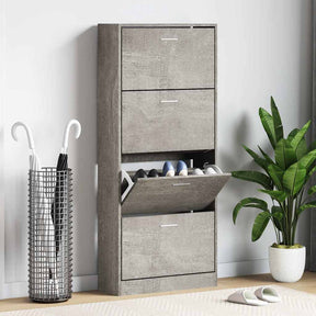 Vidaxx Schuhschrank 63x24x147 cm Holzwerkstoff betongrau