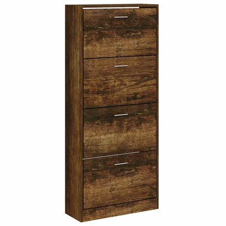 Vidaxx Schuhschrank 63x24x147 cm verarbeitetes Holz, geräucherte Eiche