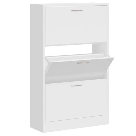 Vidaxx Schuhschrank 63x24x103 cm lackiertes Holz Hochglanz weiß