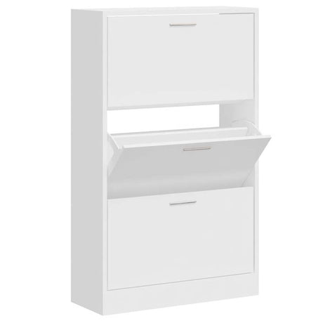Vidaxx Schuhschrank 63x24x103 cm lackiertes Holz Hochglanz weiß