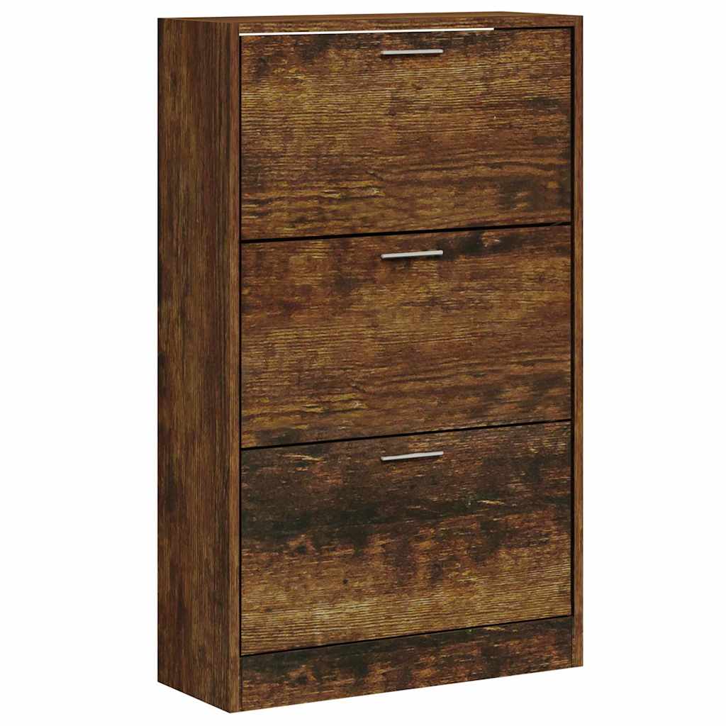 Vidaxx Schuhschrank 63x24x103 cm verarbeitetes Holz, geräucherte Eiche