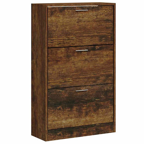 Vidaxx Schuhschrank 63x24x103 cm verarbeitetes Holz, geräucherte Eiche