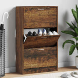 Vidaxx Schuhschrank 63x24x103 cm verarbeitetes Holz, geräucherte Eiche
